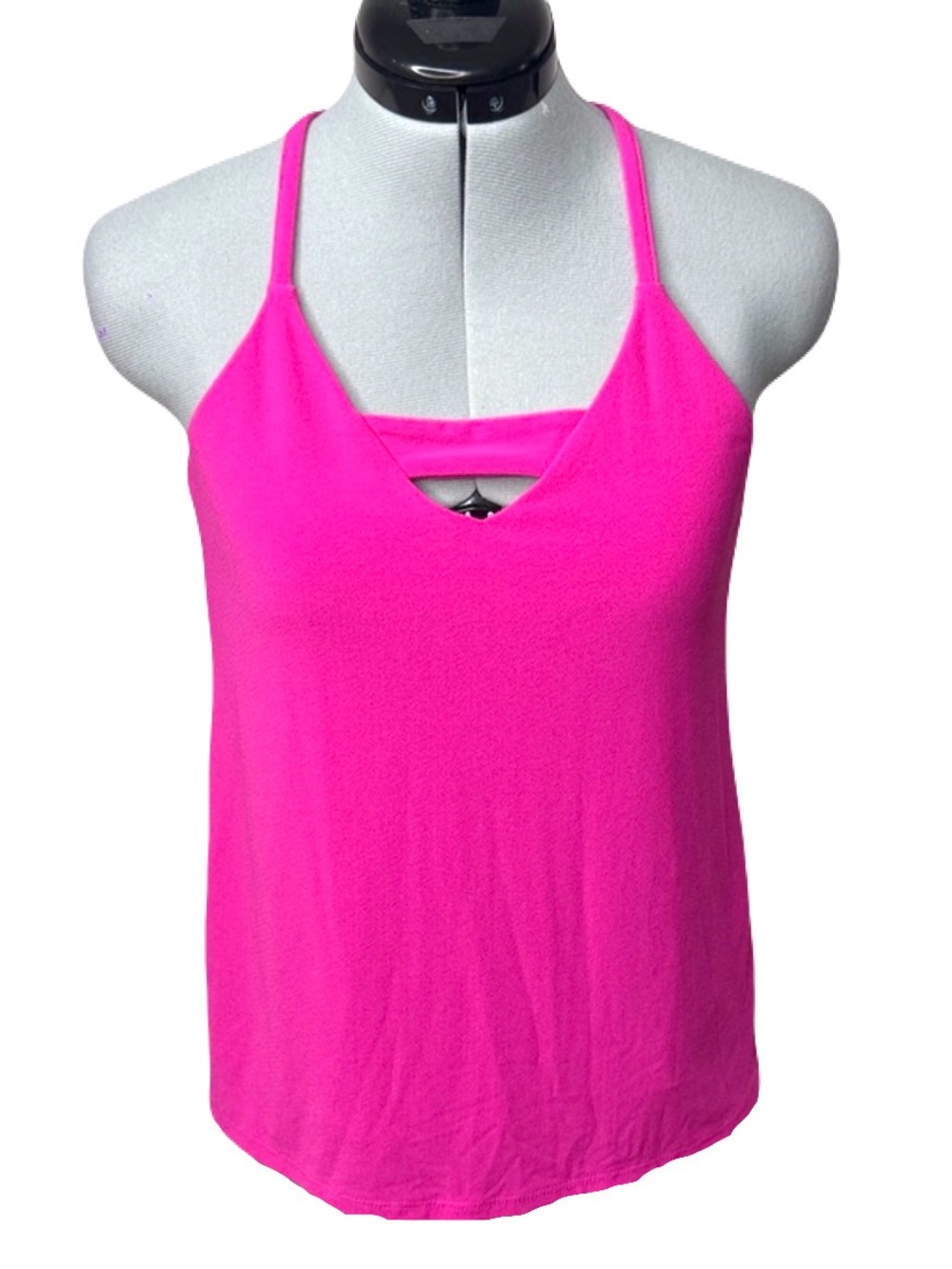 Barbie Pink Halter Top Zip Back V-Neck XXS